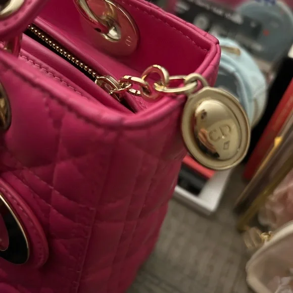 Dior Pink Quilted Handbag - Picture 12 of 16